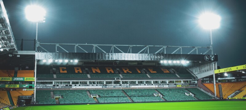 Carrow Road Stand Full lit