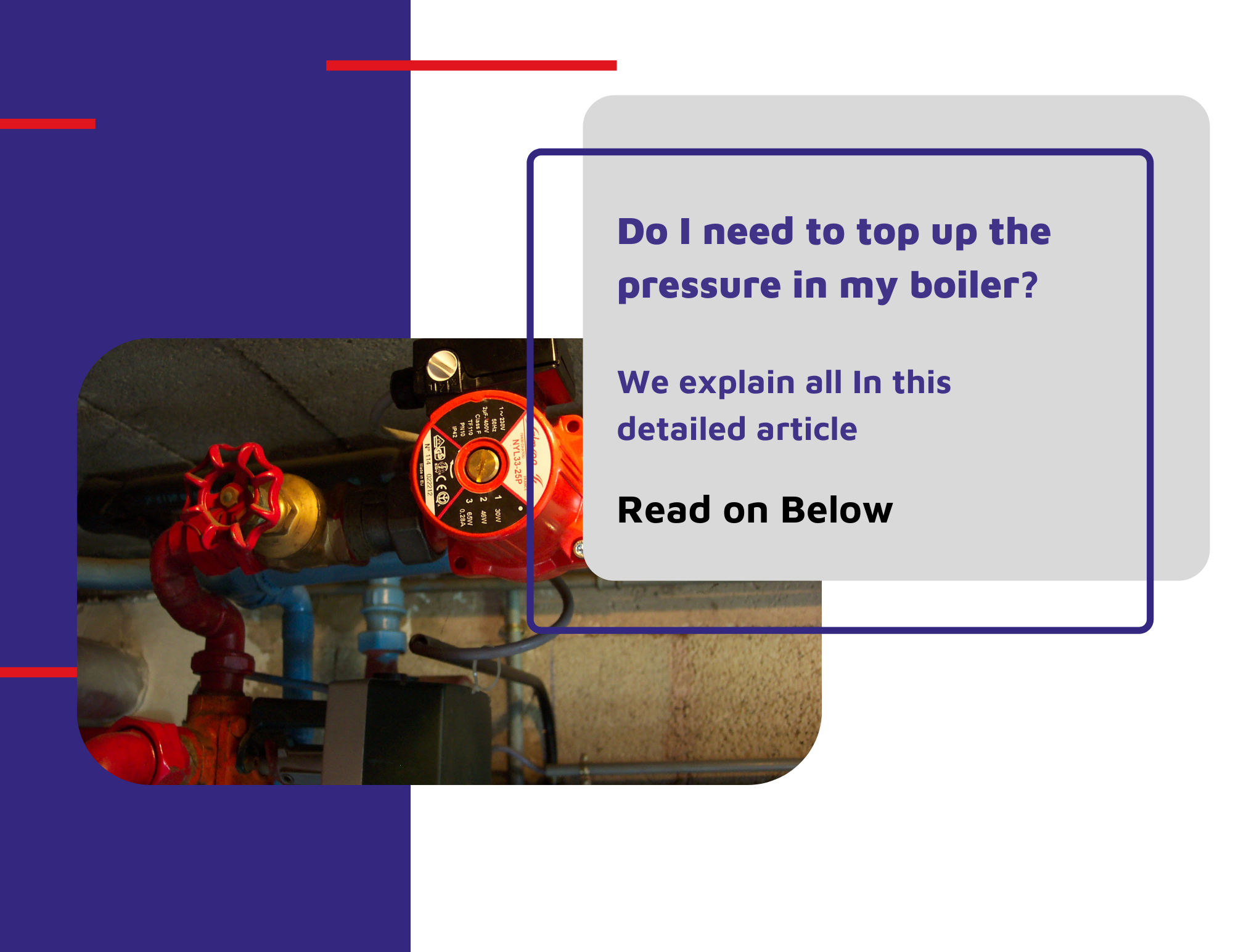 Do I Need to top up the pressure in my boiler cover